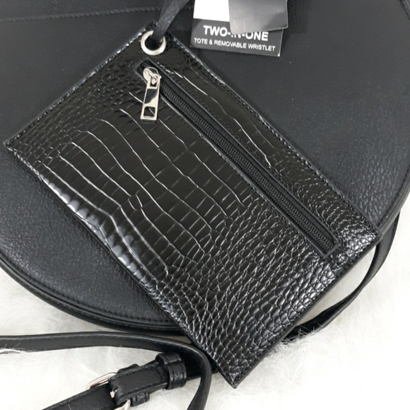 Style Collective Black Tote Purse wi. Wristlet NWT - Picture 4 of 8